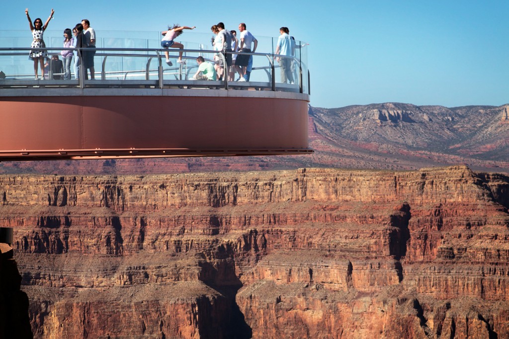 Tourists at the Grand Canyon Skywalk