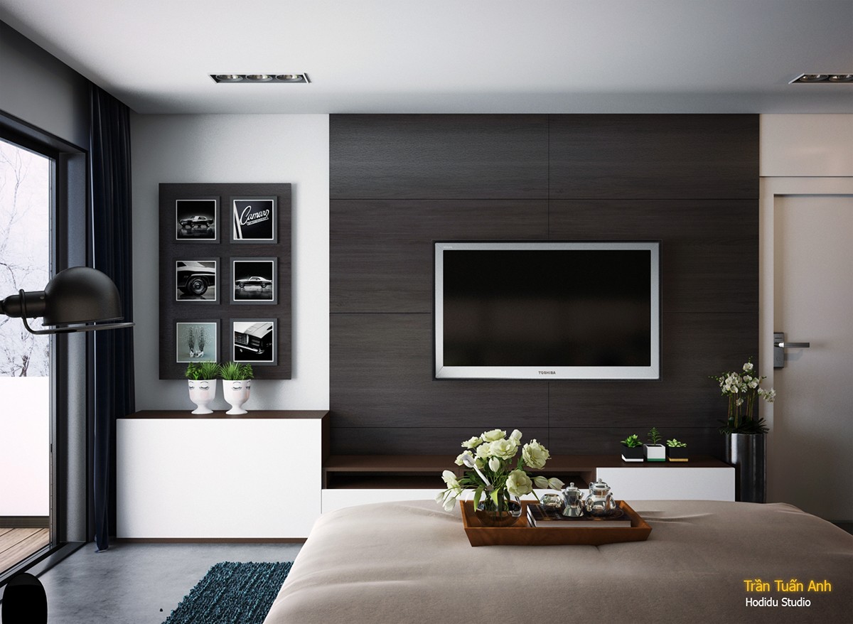 black-bedroom-wall-panels