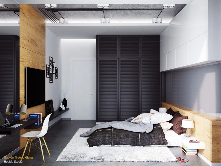 blackbedroomwardrobe Archemon Architektura, Design