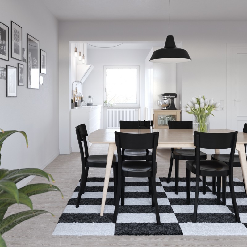 checkered-scandinavian-dining-room-decor