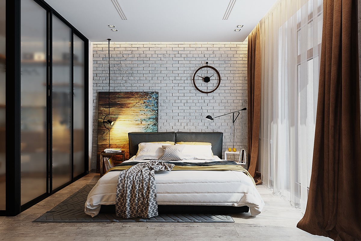 chic-brick-bedroom-walls