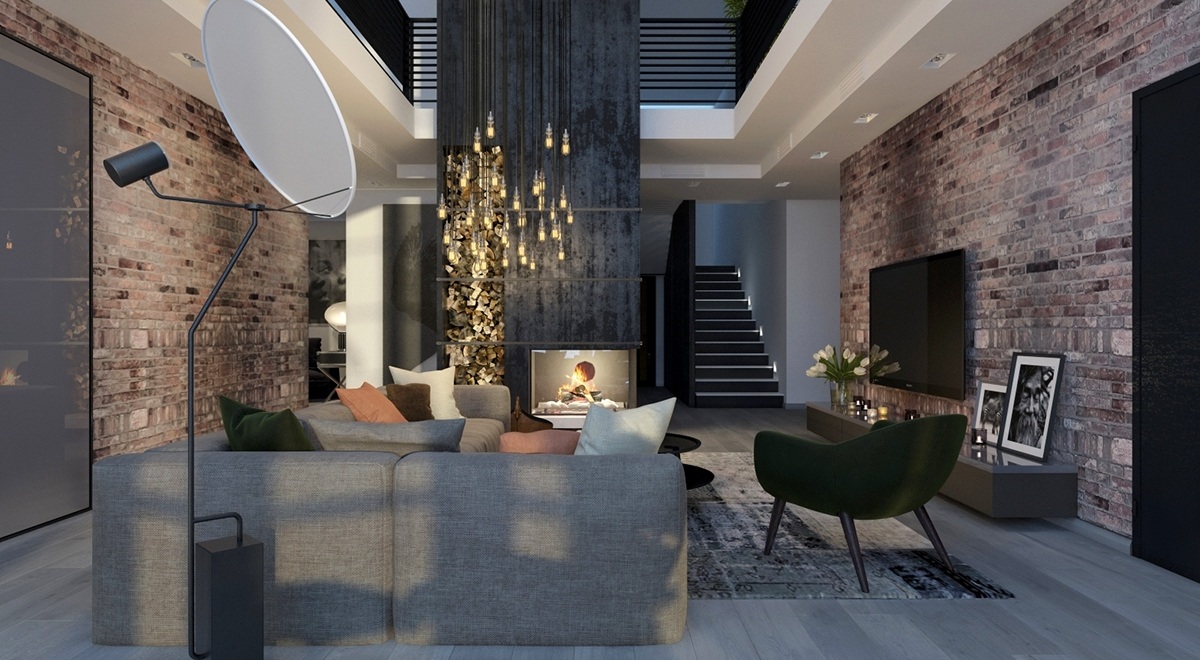 gorgeous-atrium-living-room-lighting